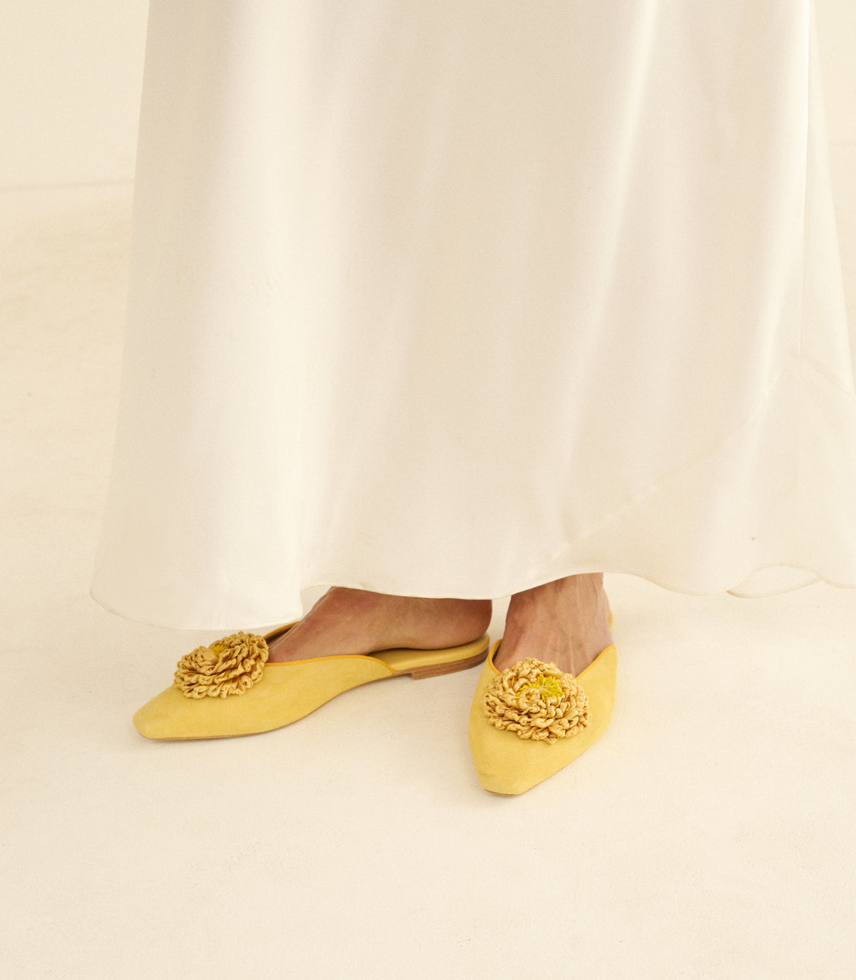 Adair Slide in Cantaloupe Suede - view 2