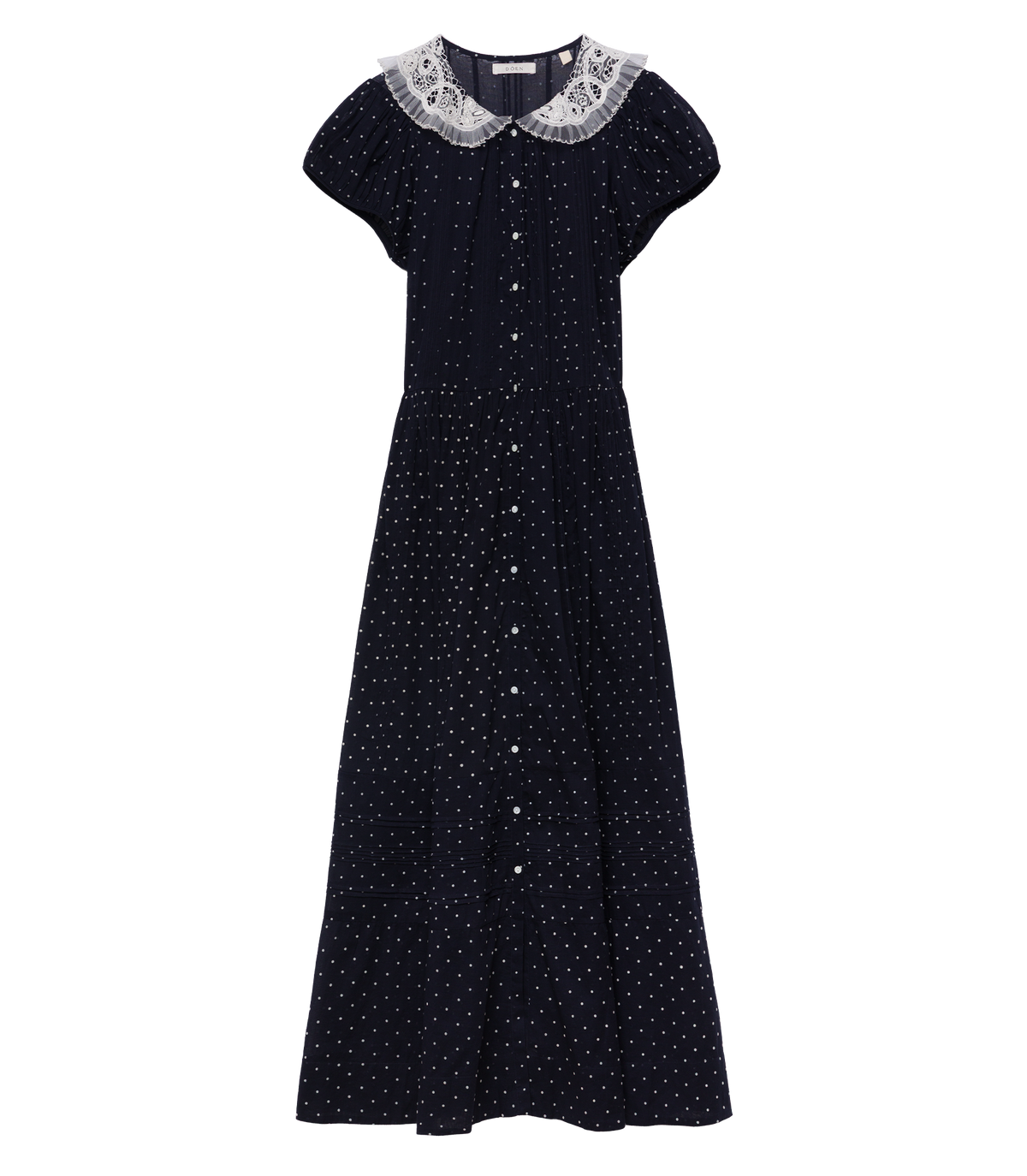 Amérie Dress in Navy Flock Dot - view 7