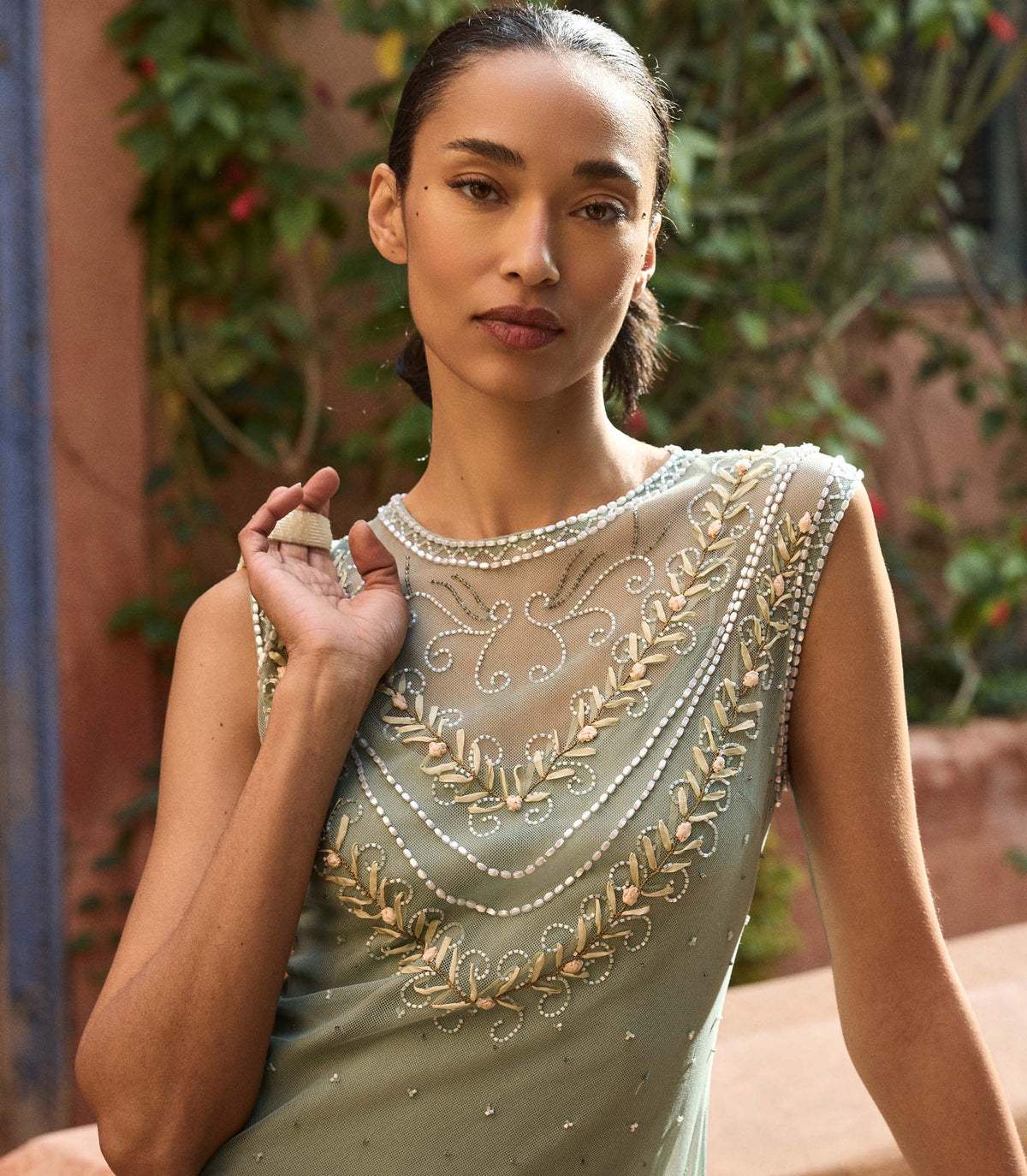 Artemise Dress in Sage - view 3