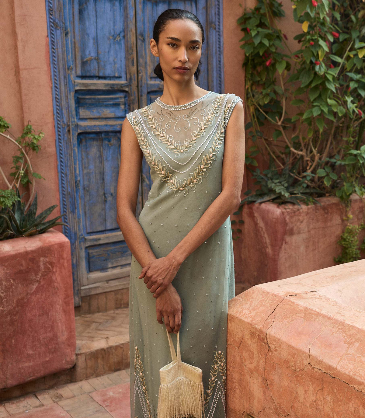 Artemise Dress in Sage - view 4