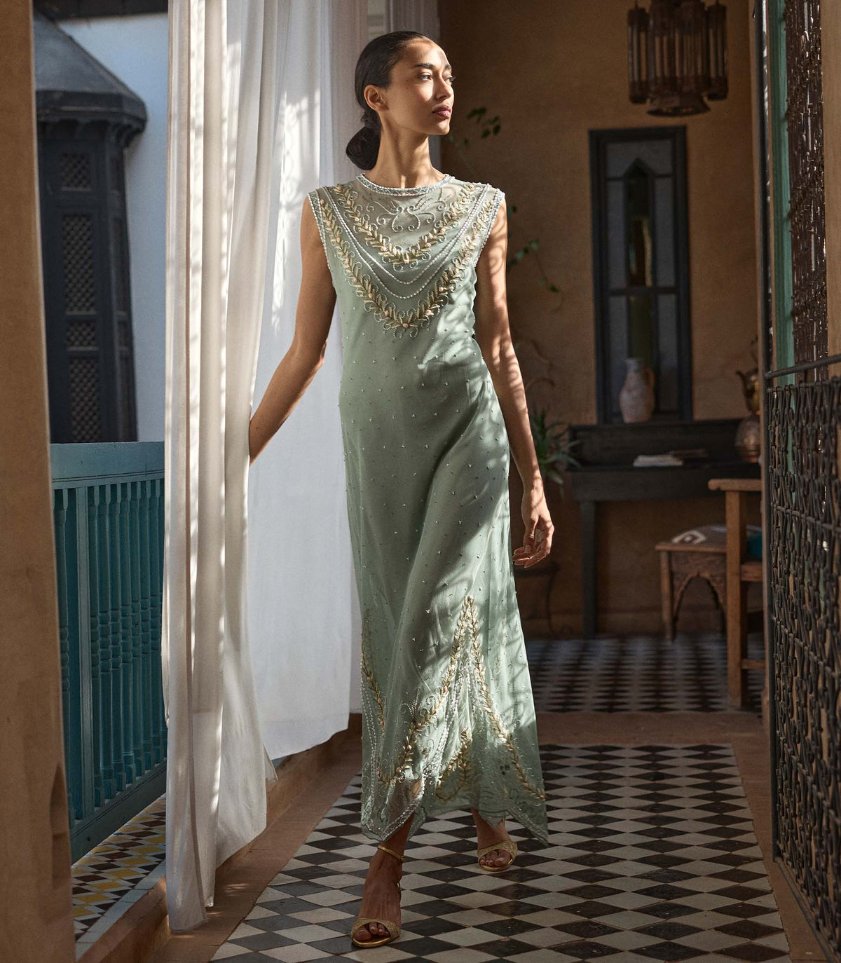 Artemise Dress in Sage - view 5