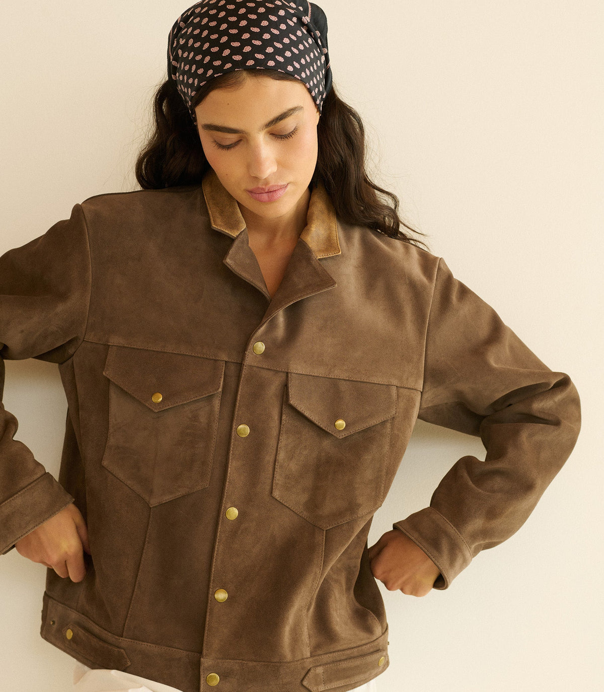 Carson Suede Jacket in Sable - view 5