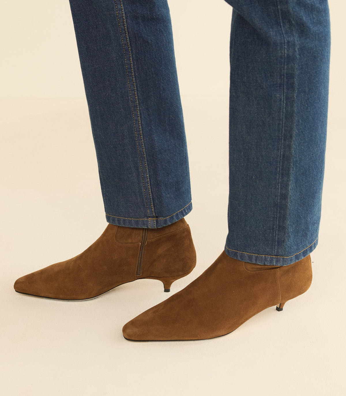 Devi Boot in Tortoise Stretch Suede - view 2