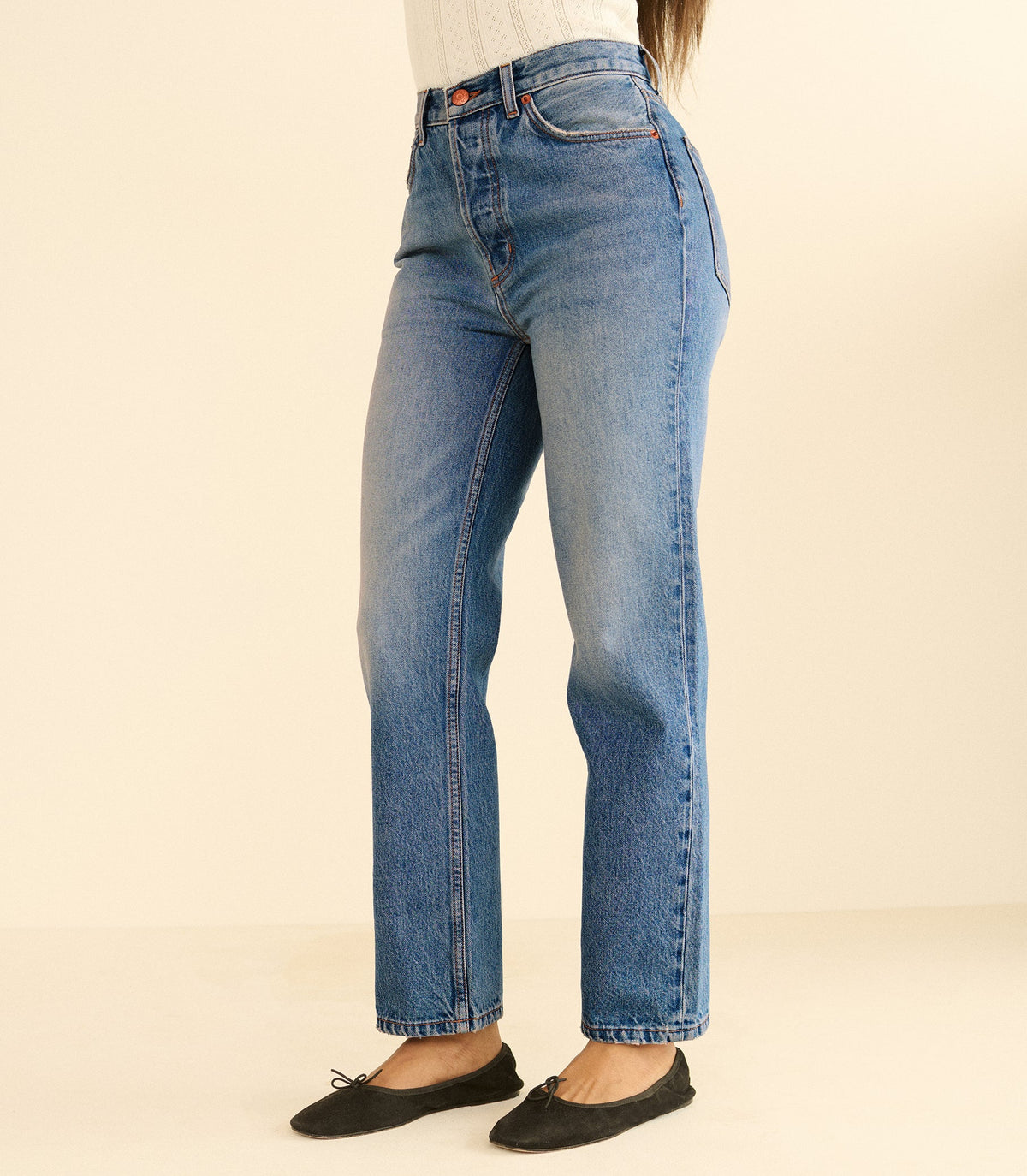 Diana Crop Jean in Geneve Wash - view 2
