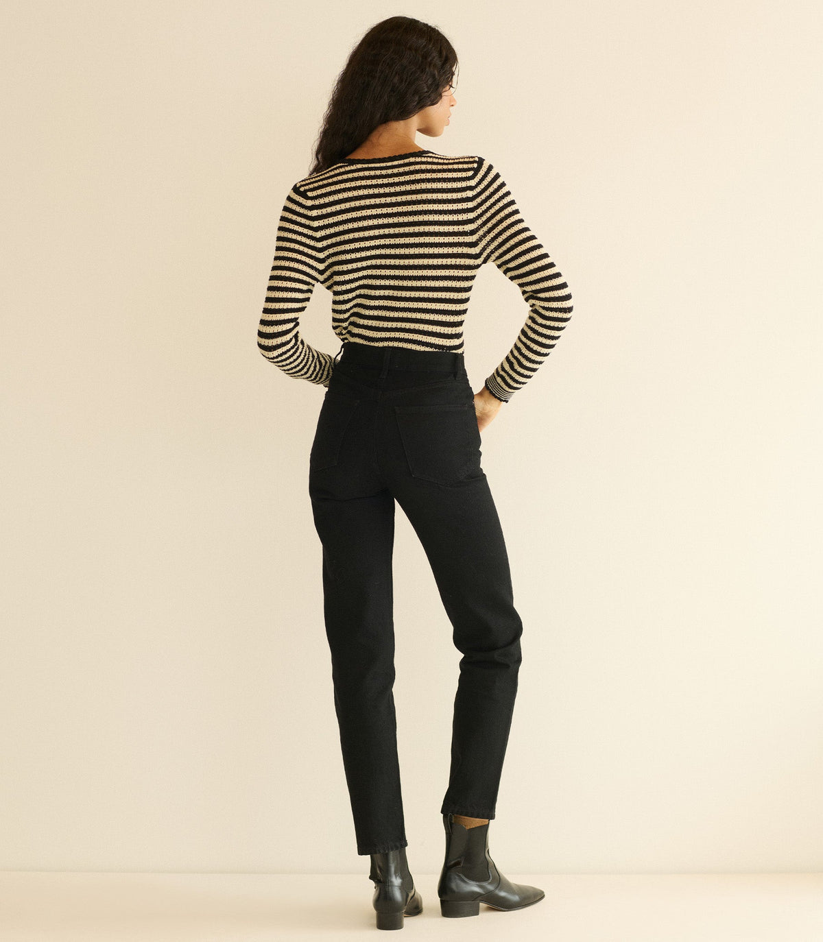 Everlyn Cardigan in Sidonie Stripe - view 4