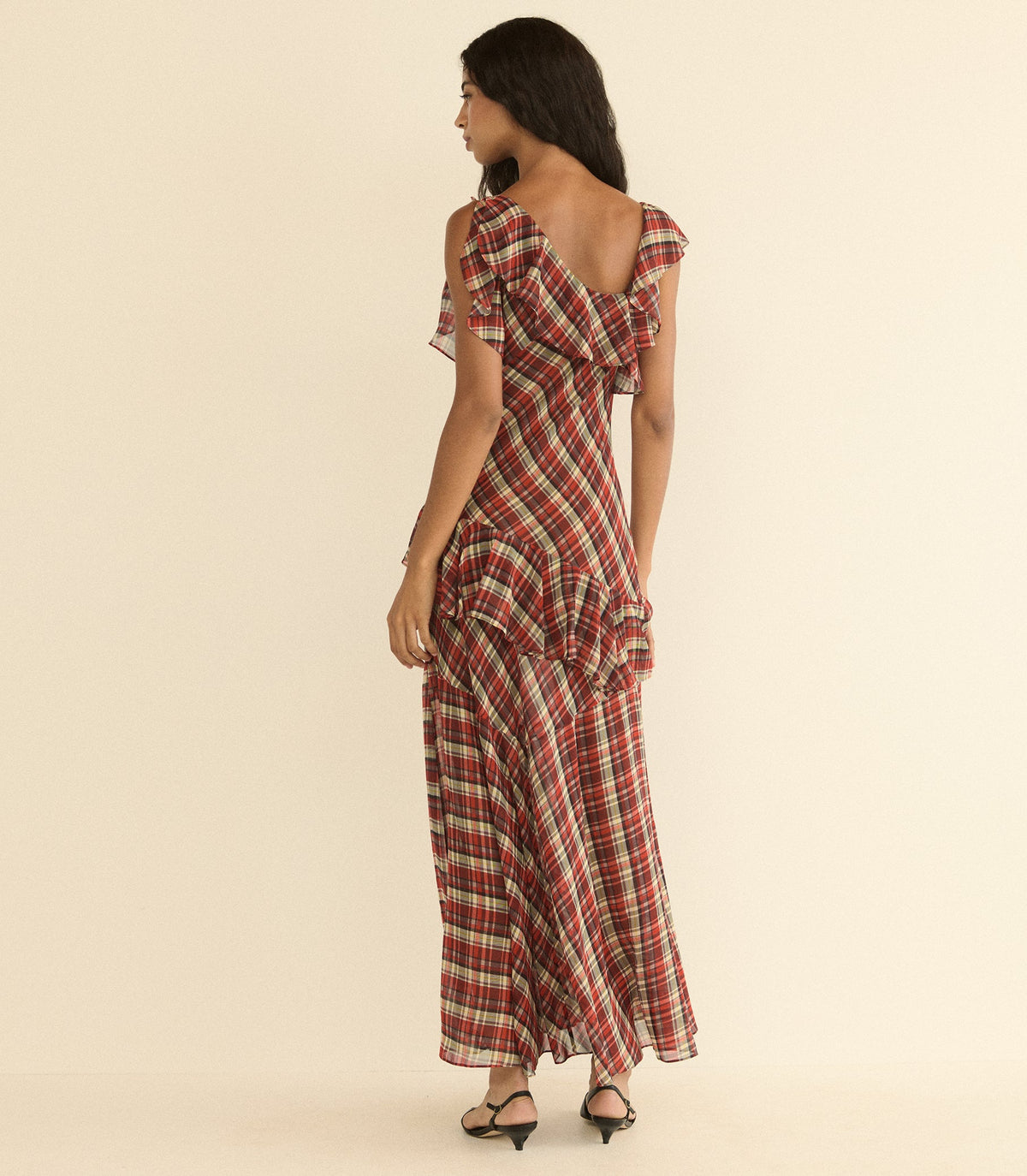 Fernanda Dress in Rosemere Plaid - view 4