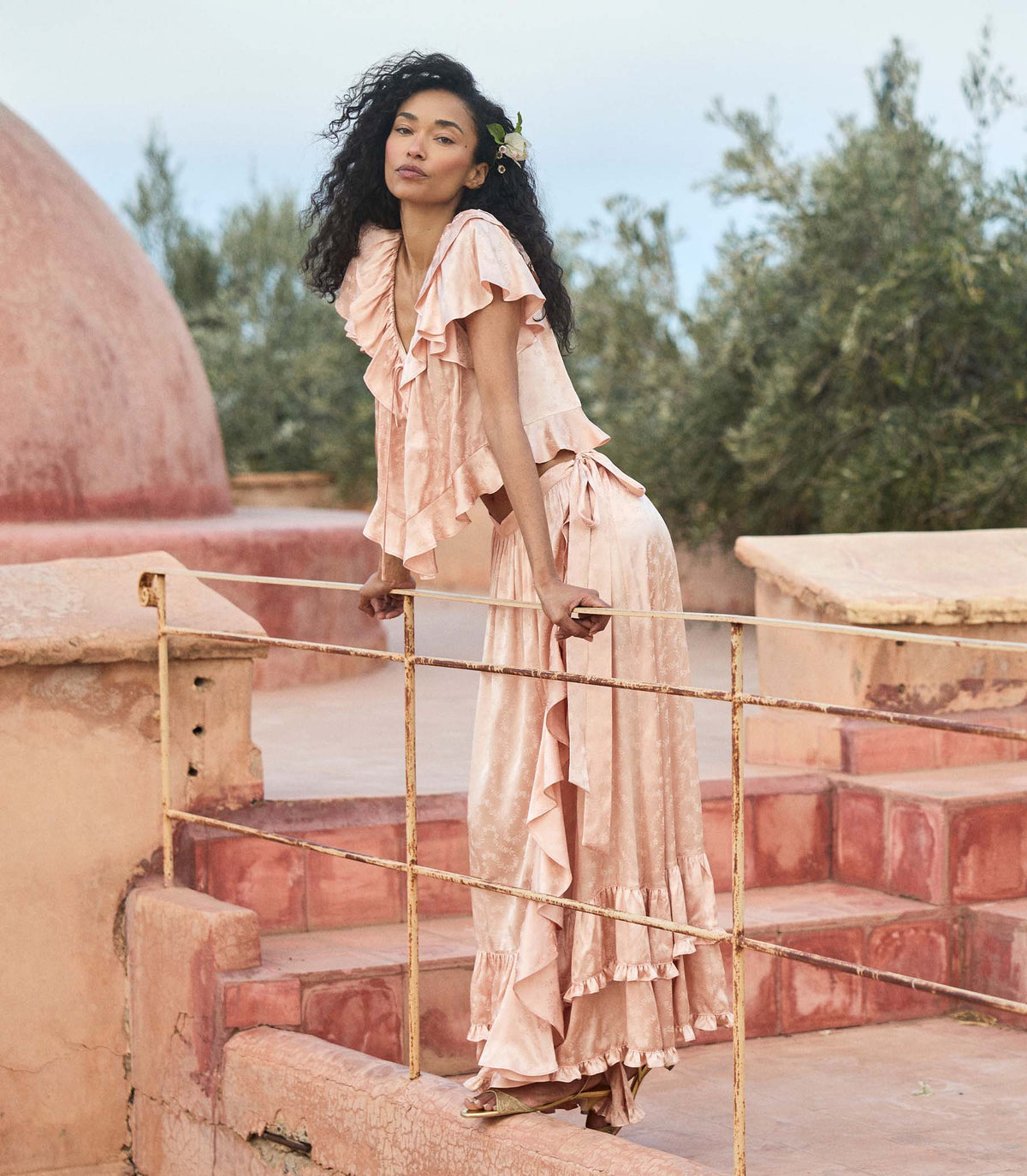Fiorenza Skirt in Peach Sorbet - view 1