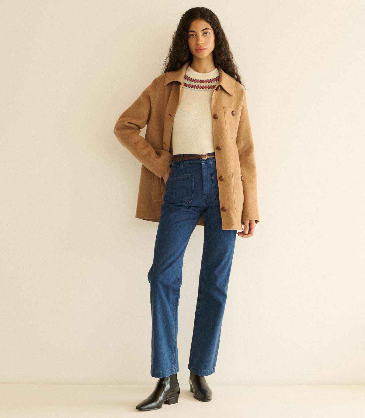 Germain Coat in Light Khaki - view 4