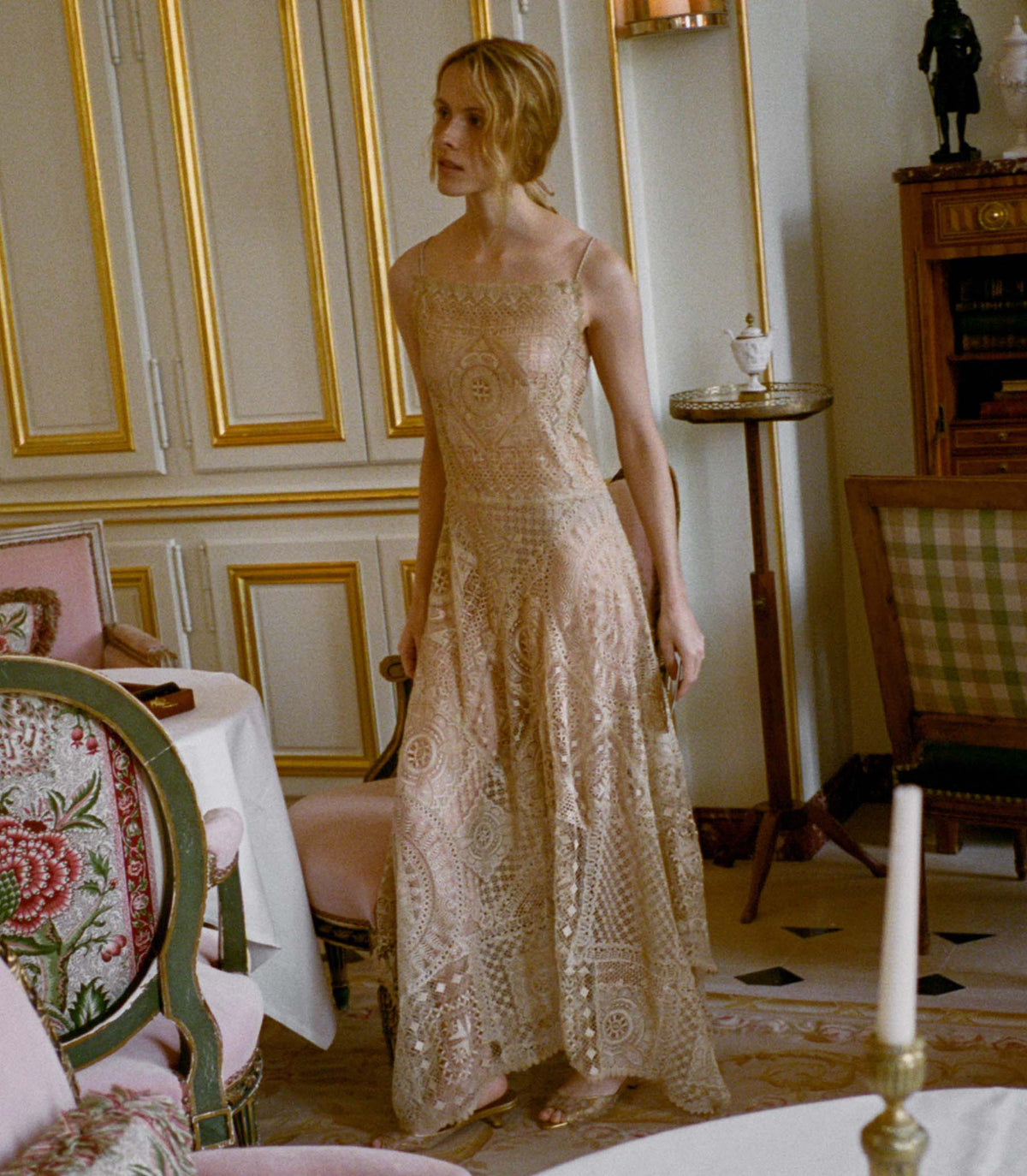 Handkerchief Anniversary Dress in Paille - view 3
