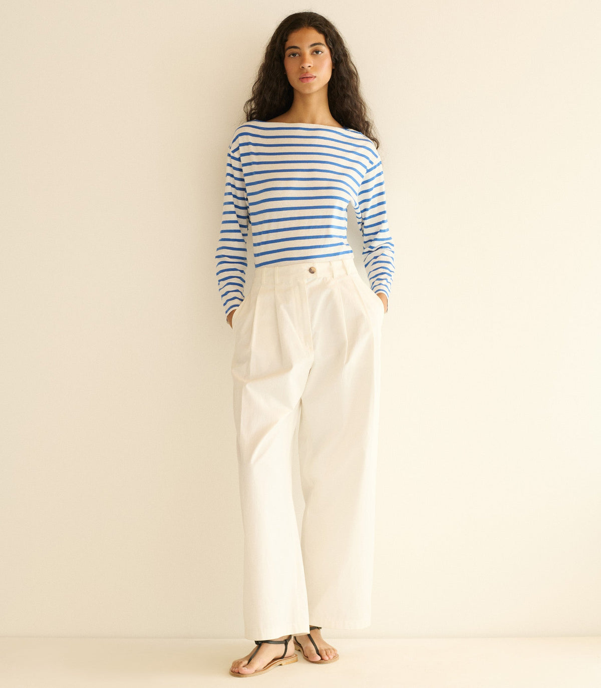 Irene Tee in Bleu Breton Stripe - view 3