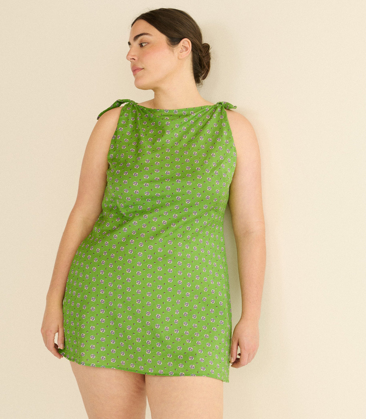 Maltina Dress in Vert Cadiz Foulard - view 6