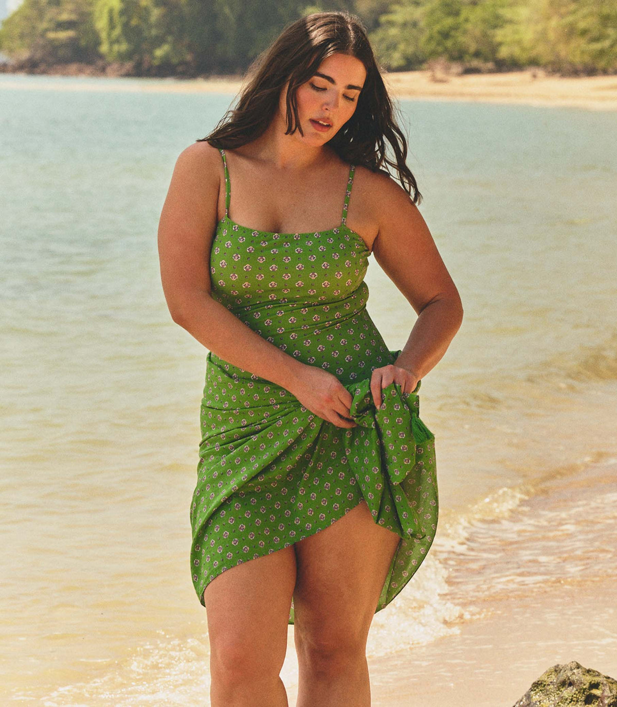 Marbella Maillot in Vert Cadiz Foulard - view 4