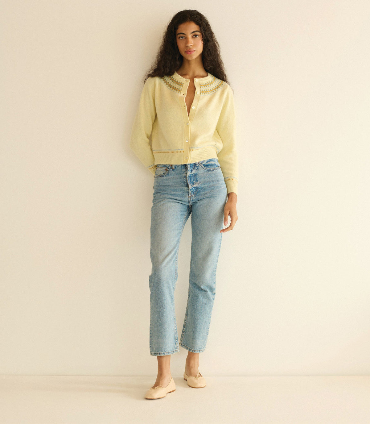 Olympe Cardigan in Gateau Annecy Fair Isle - view 3