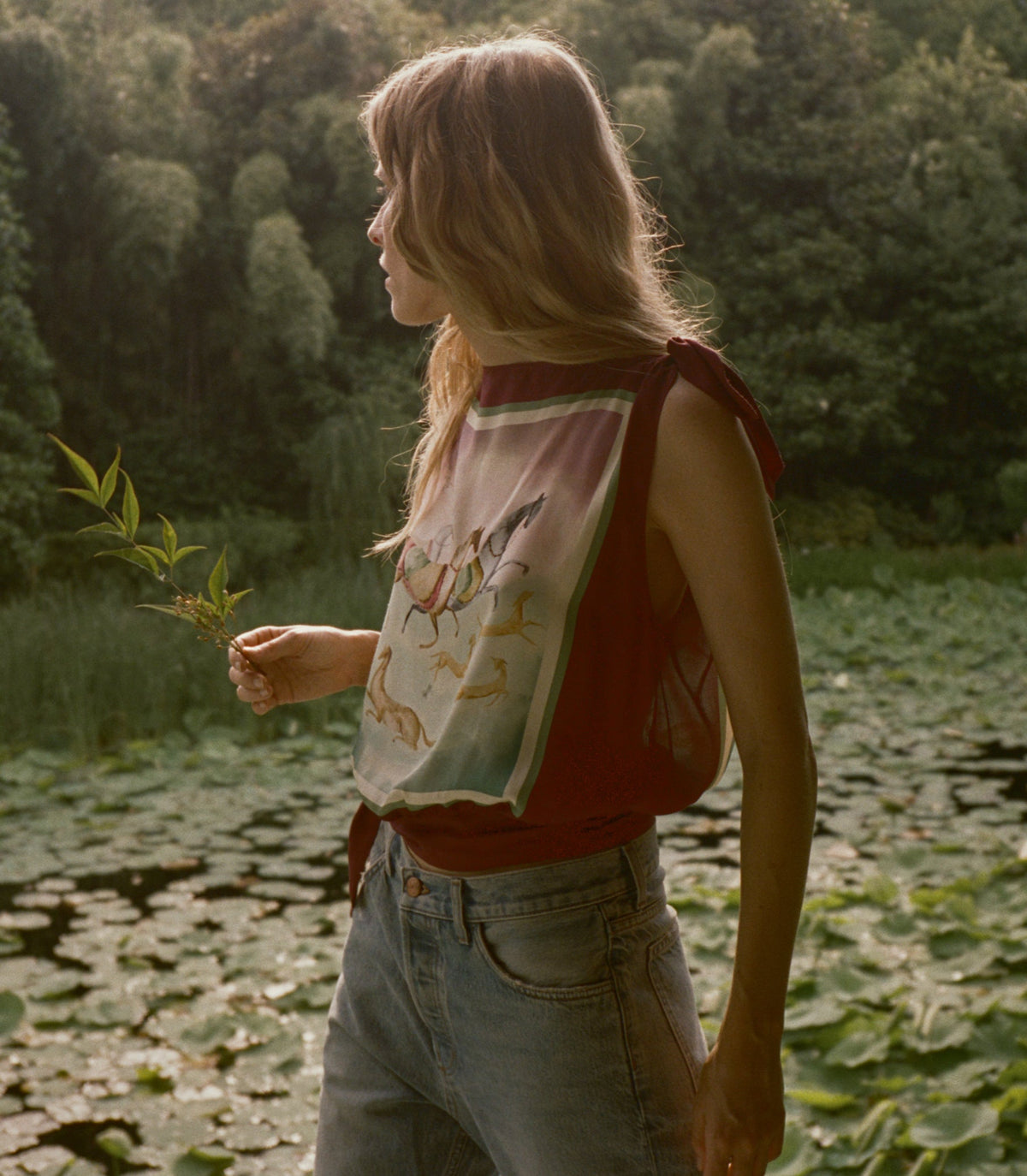 Aliette Top in Gallops Foulard - view 3