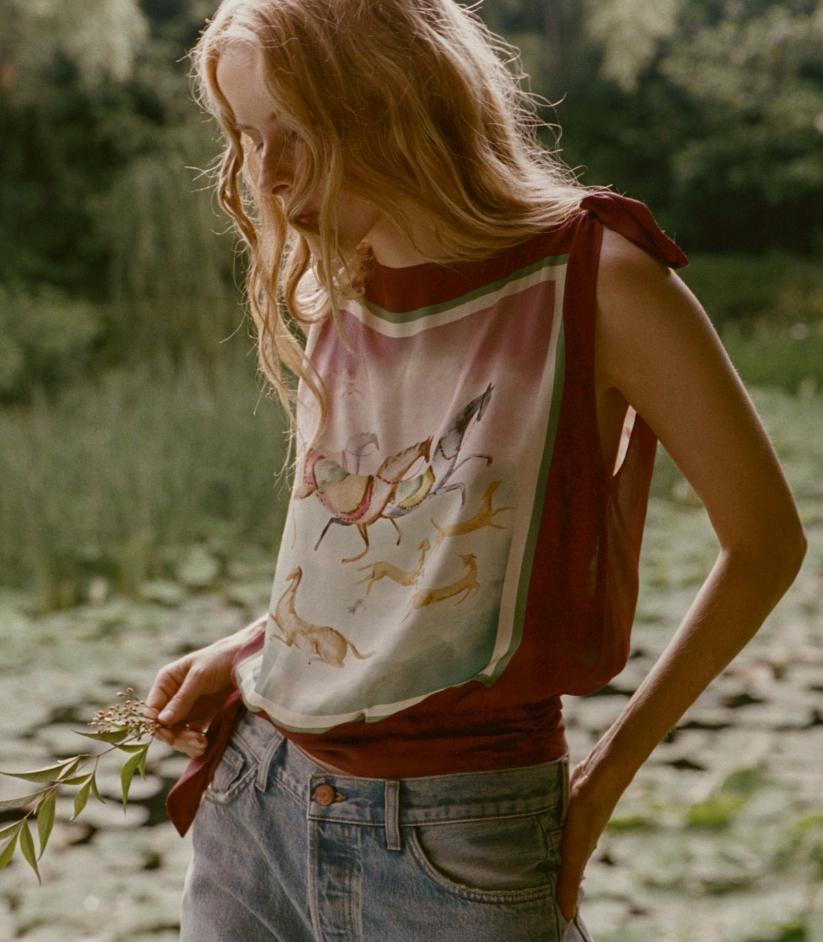 Aliette Top in Gallops Foulard - view 2