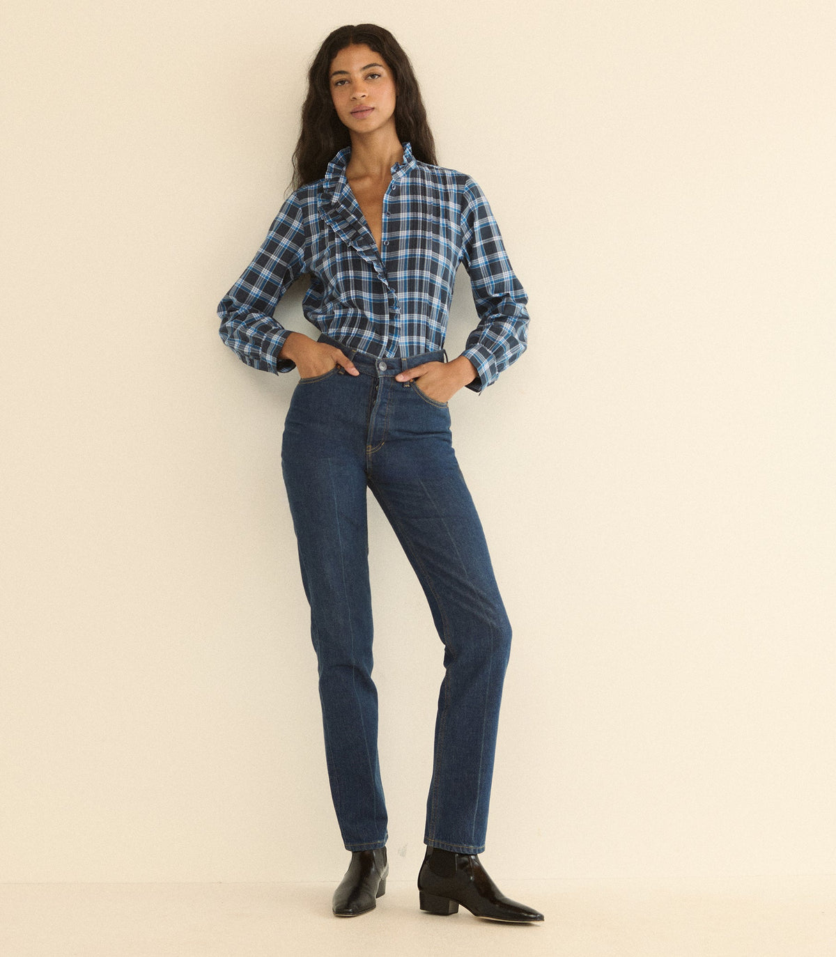 Barrett Top in Valmont Plaid - view 3