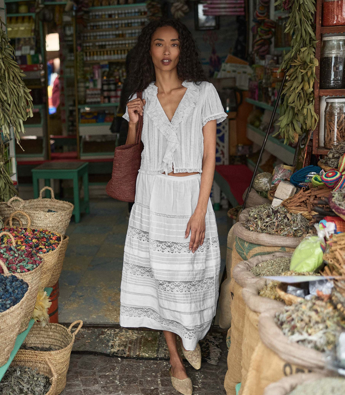 Sidra Skirt in Salt - view 3