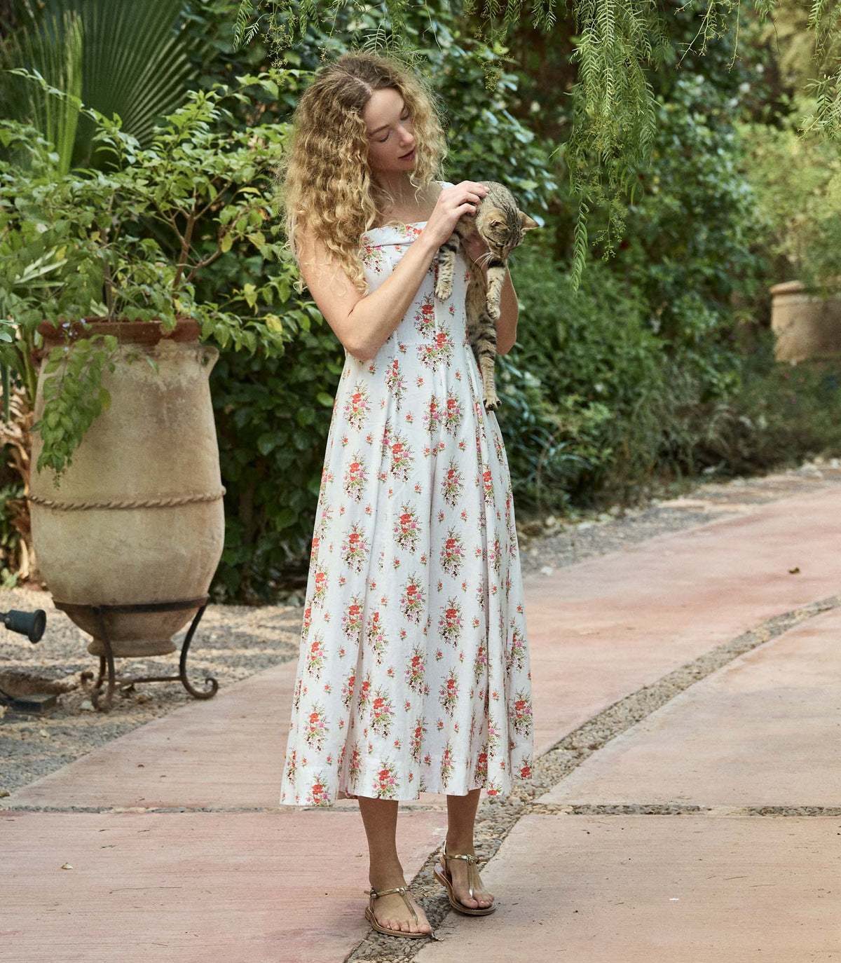 Clea Dress in Rose Petit Bouquet de Chamonix - view 3