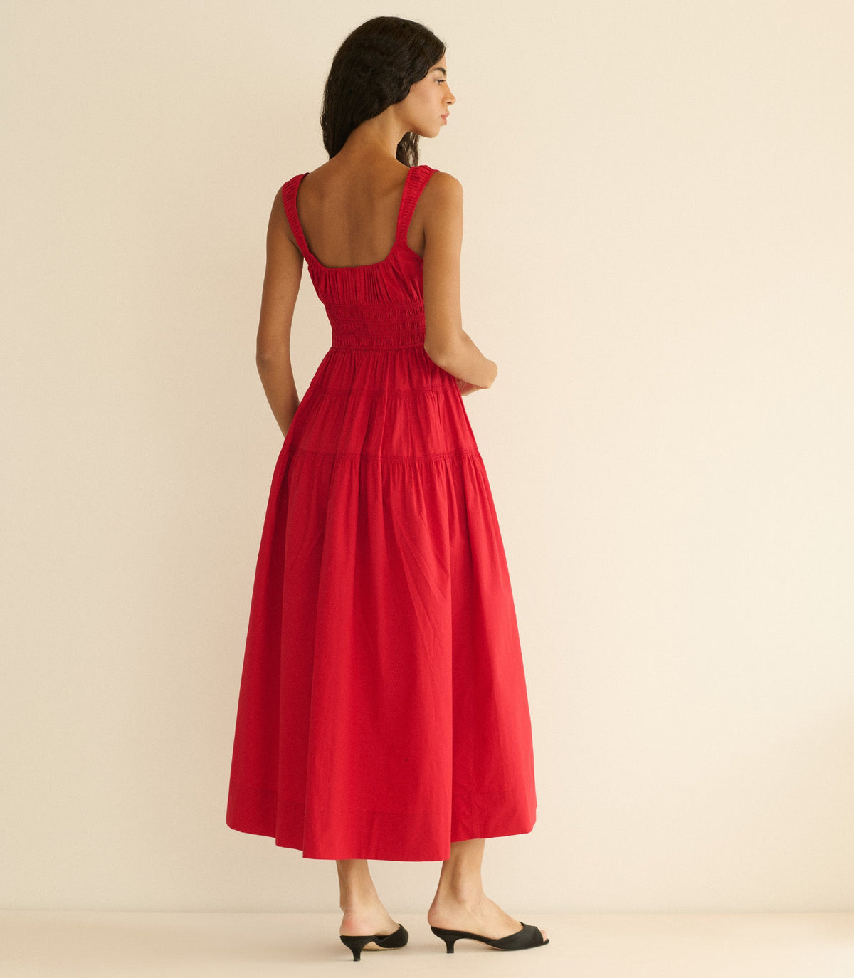 Clover Dress in Deep Tomato - view 5
