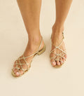 Champagne Metallic Leather