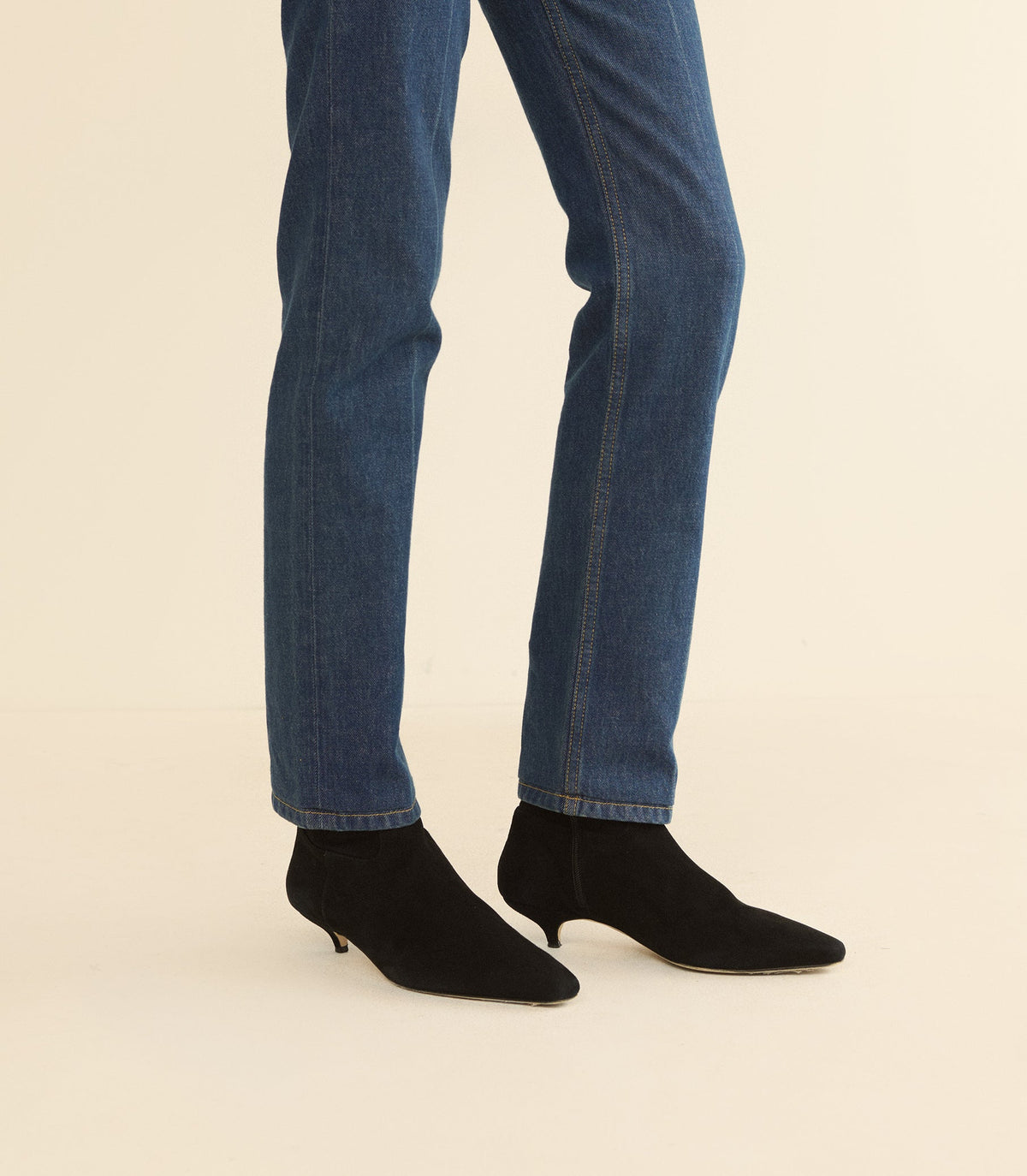 Devi Boot in Black Stretch Suede - view 3