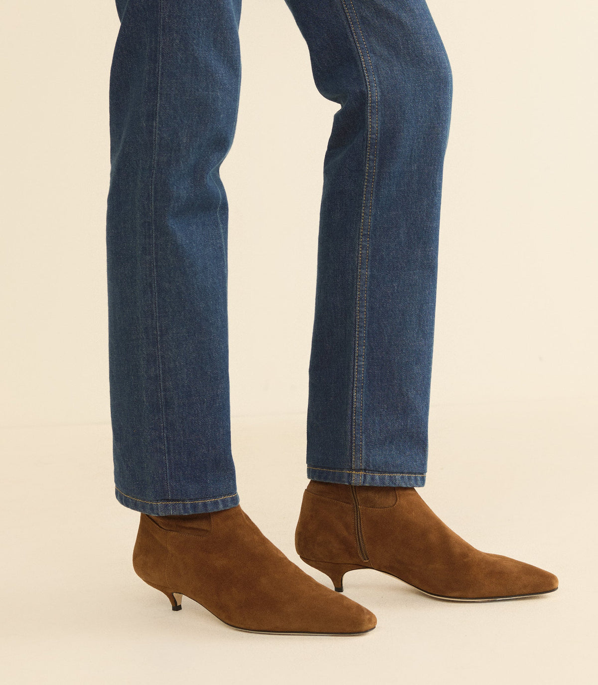 Devi Boot in Tortoise Stretch Suede - view 3