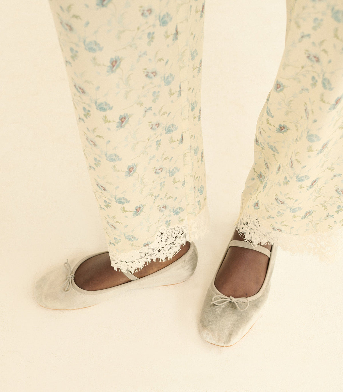 Eleni Mary Jane in Dove Panne Velvet - view 4