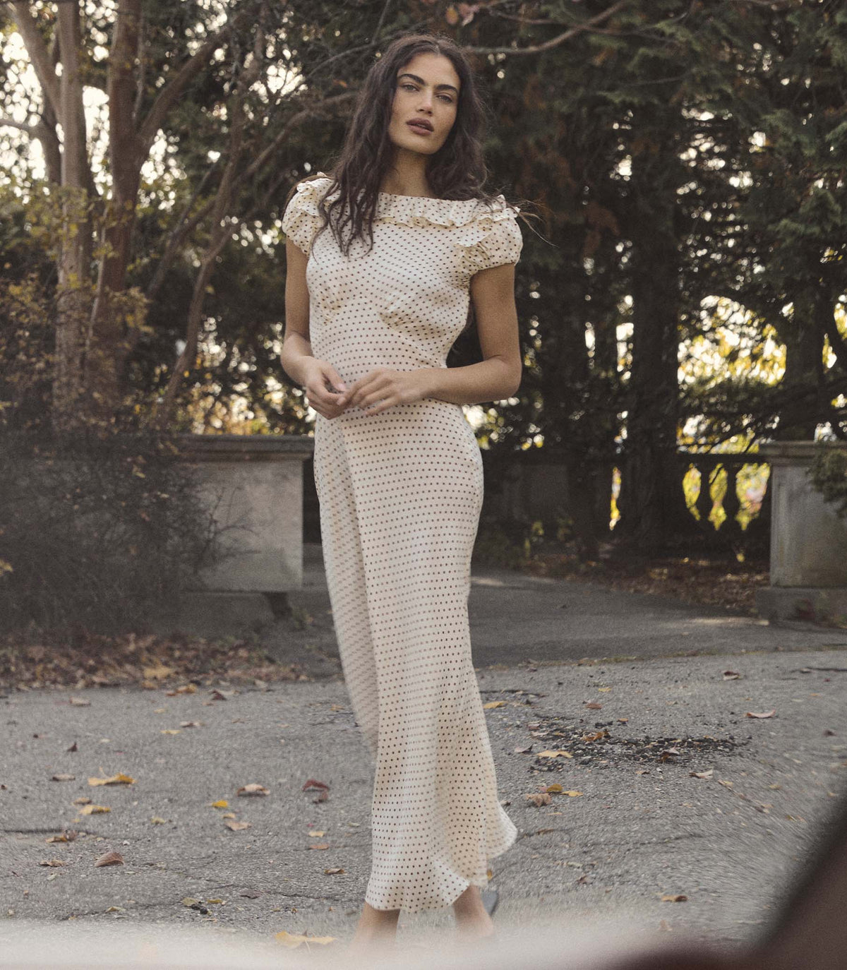 Emerence Dress in Crème Portia Dot - view 3