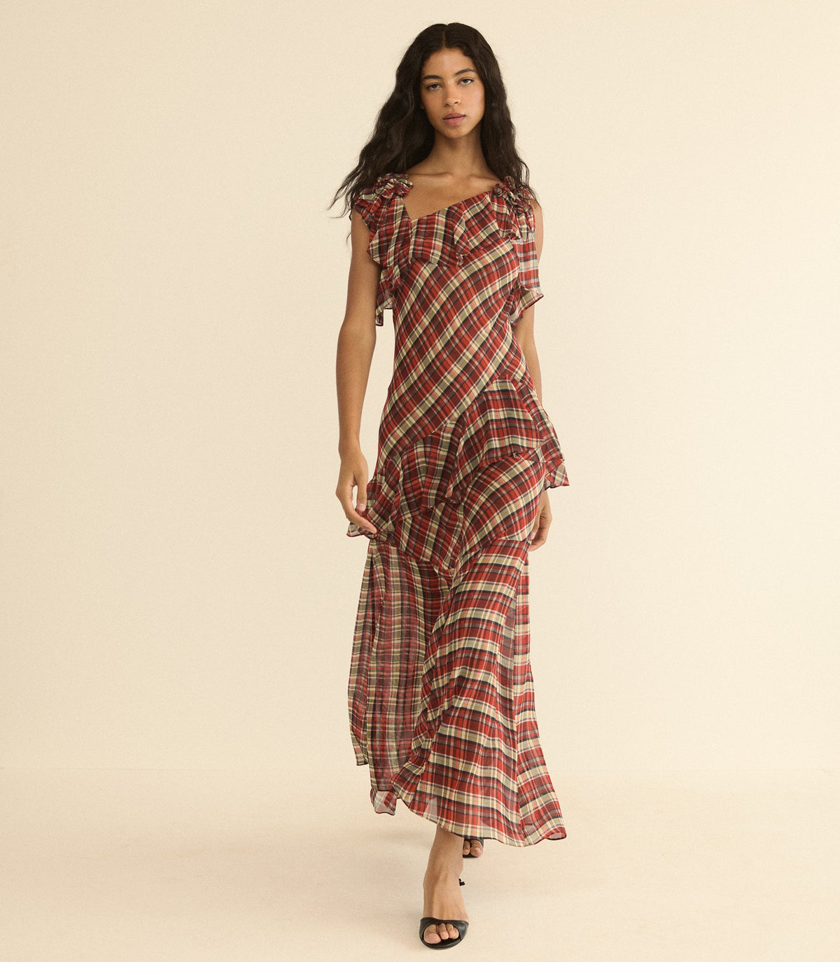 Fernanda Dress in Rosemere Plaid - view 2