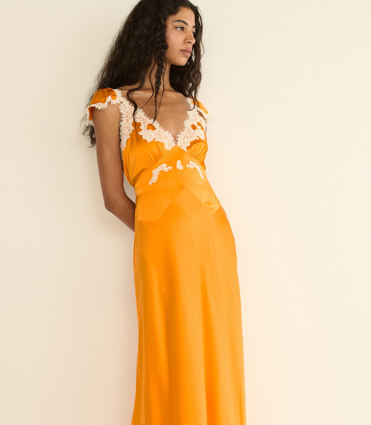 Fiona Dress in Tangerine - view 6