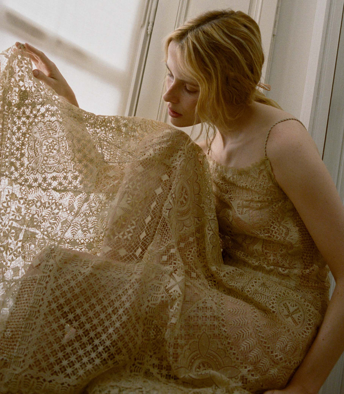 Handkerchief Anniversary Dress in Paille - view 2