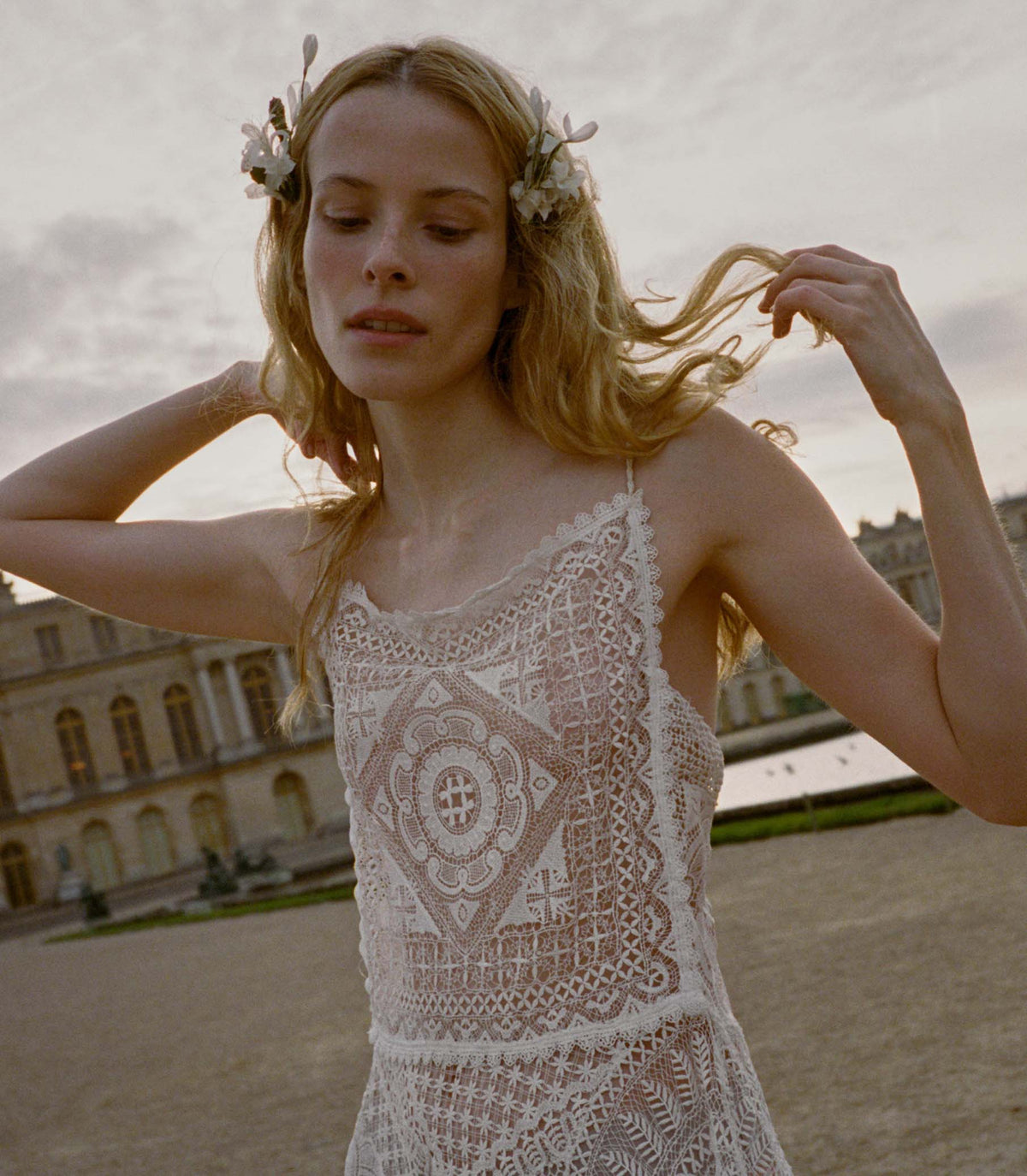 Handkerchief Anniversary Dress in Salt - view 2