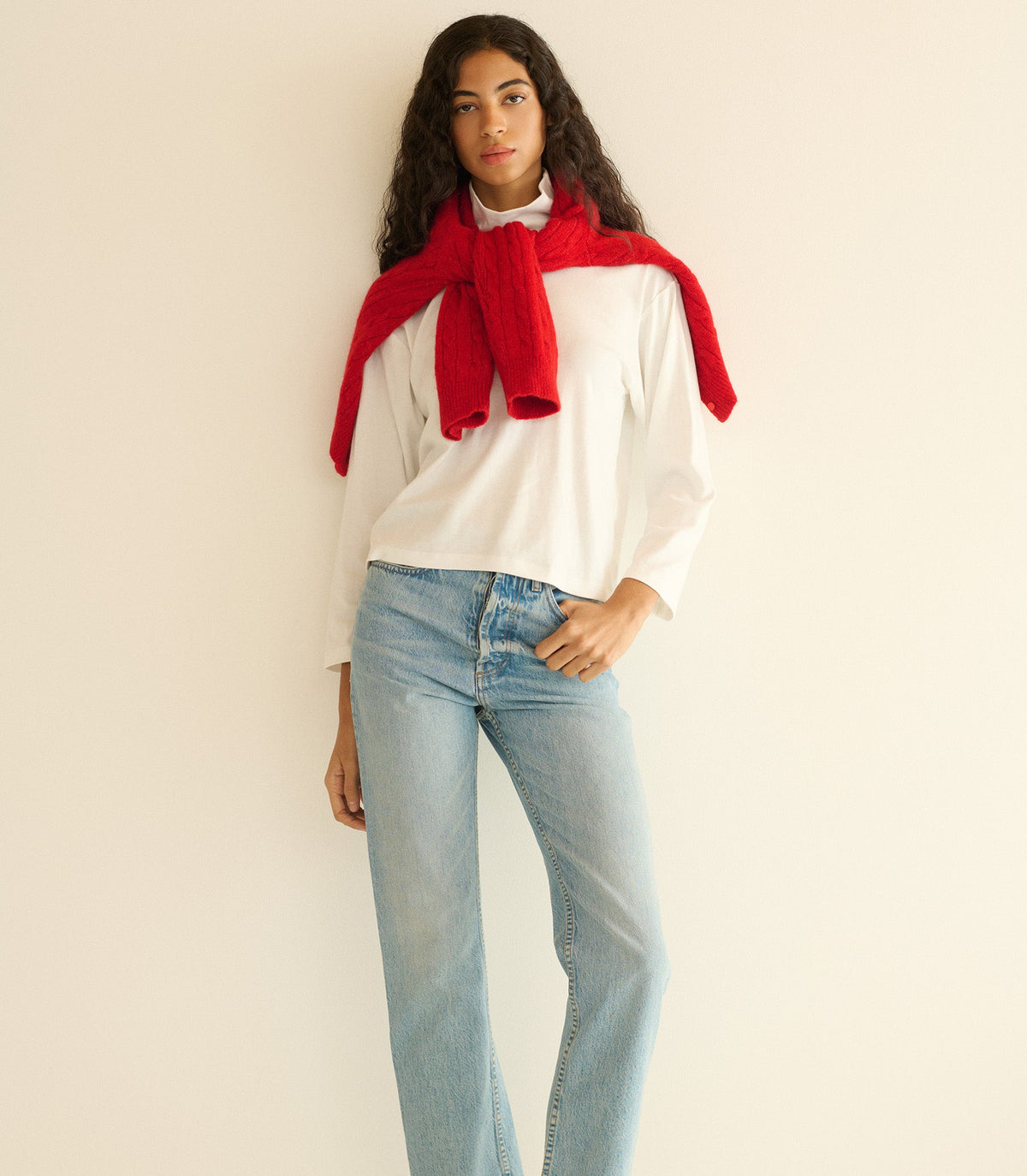 Hawthorn Turtleneck in Salt - view 2