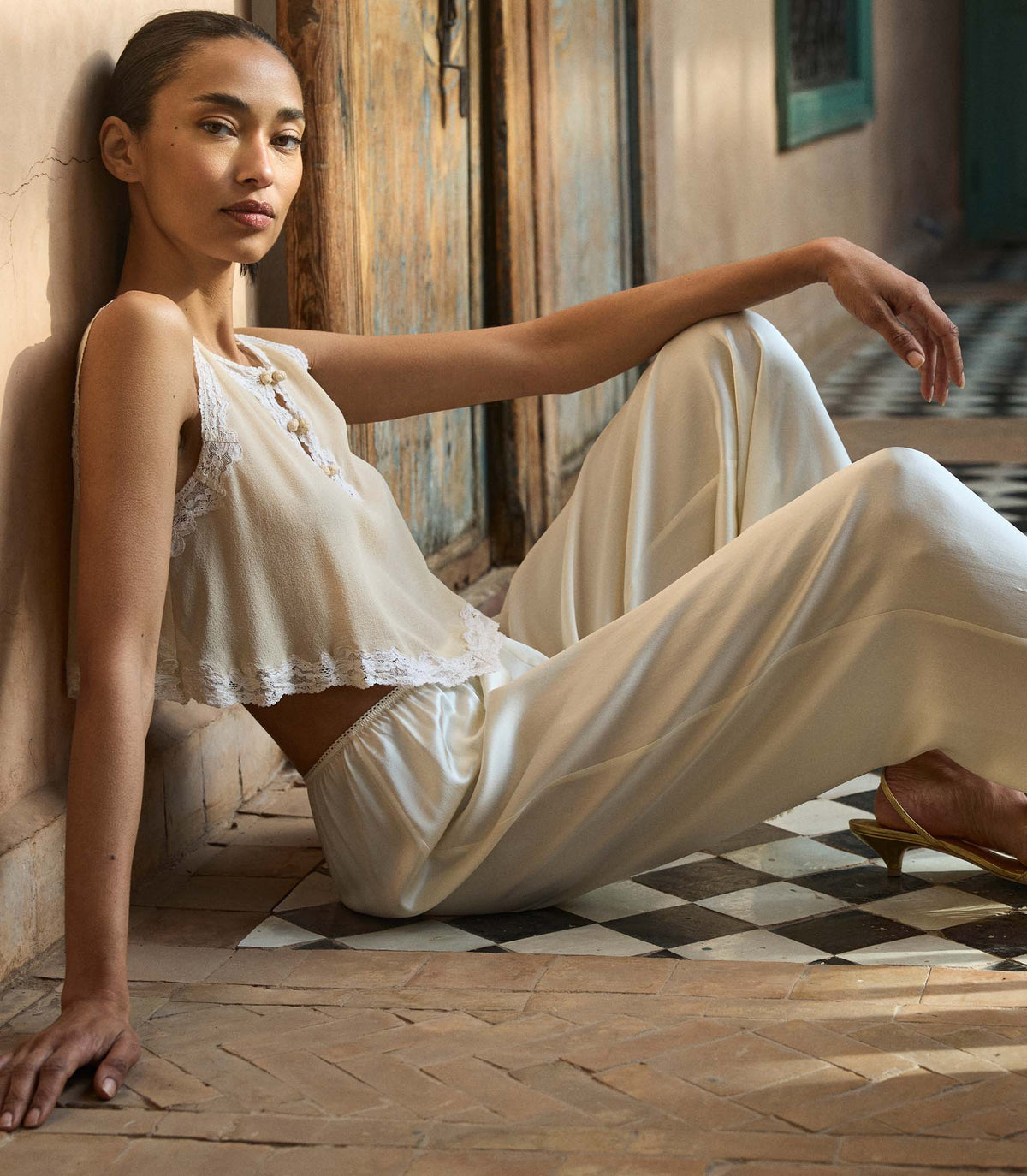 Lavon Fringe Pant in Candlelight - view 2