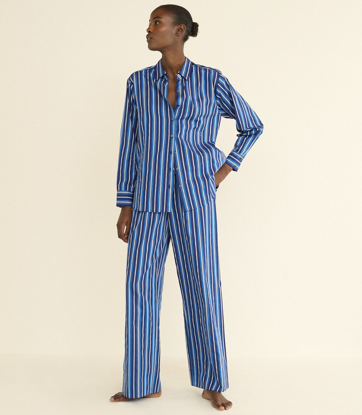 Lavona Drawstring Pant in Marceau Stripe - view 3