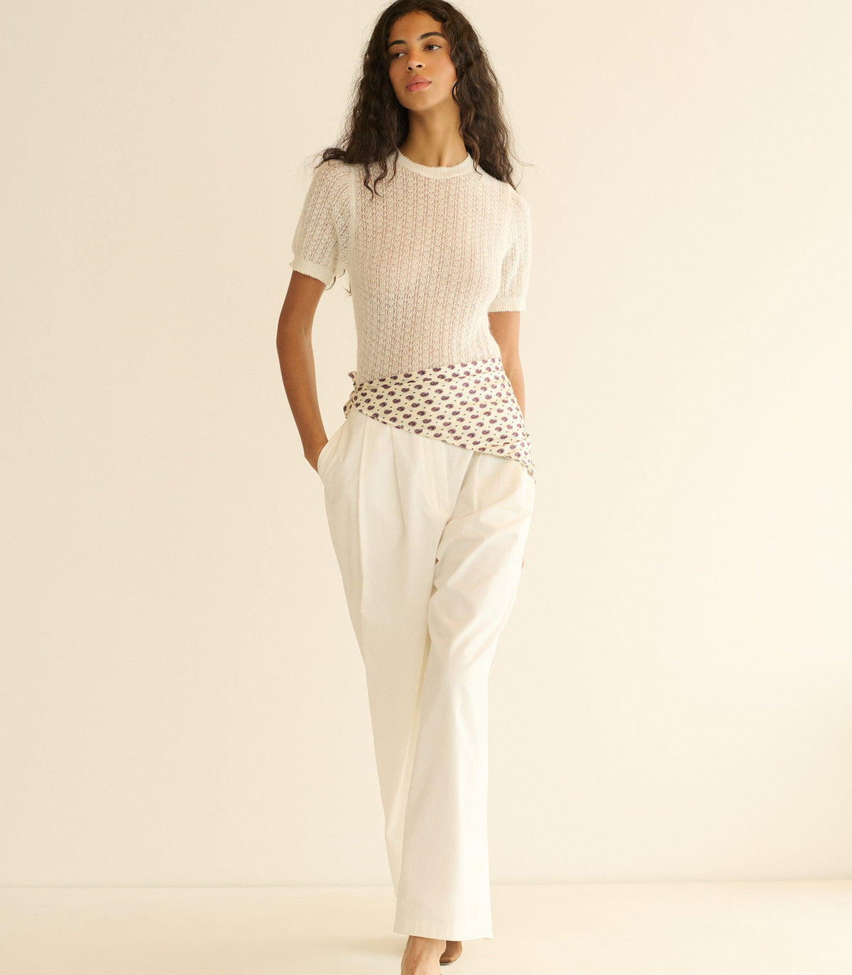 Monica Sweater in Ivory - view 2