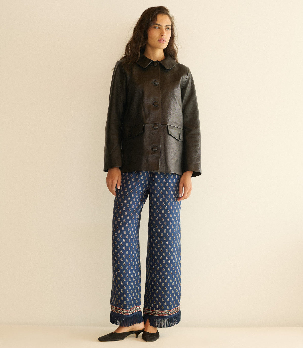 Nico Leather Jacket in Black - view 5