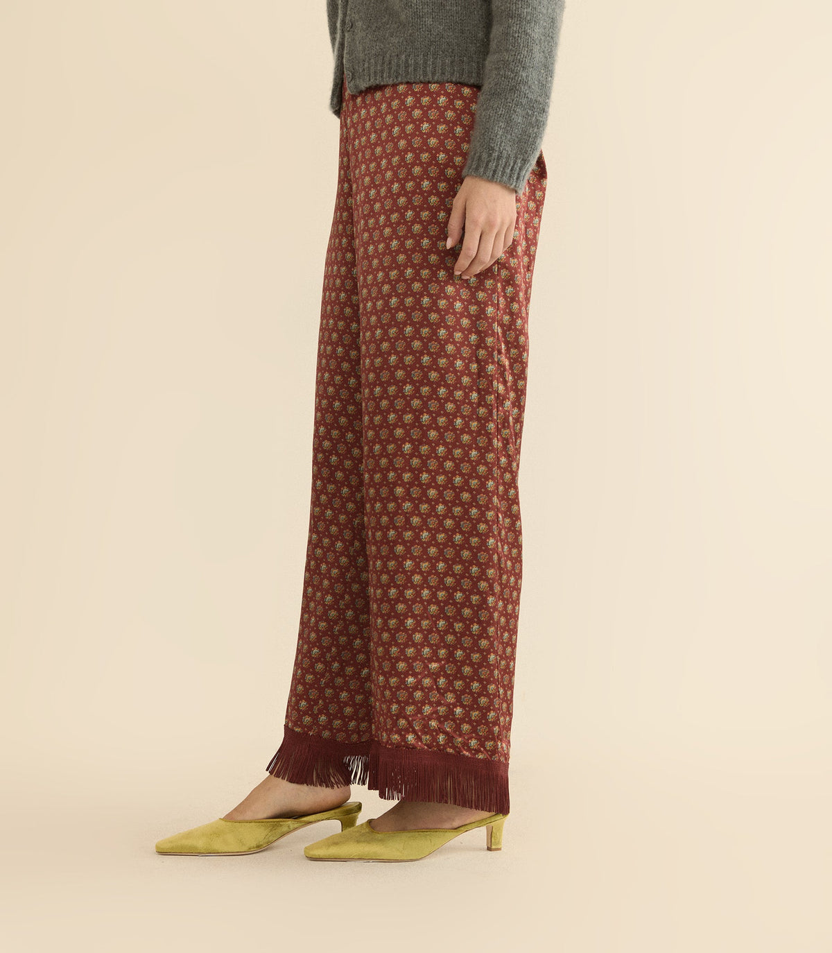 Pica Mule in Gold Panne Velvet - view 2