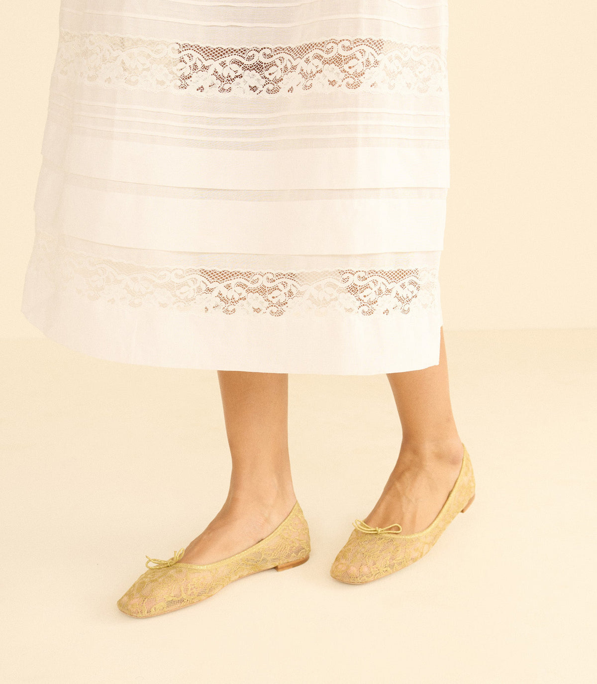Pillar Mary Jane in Gold Lace - view 6