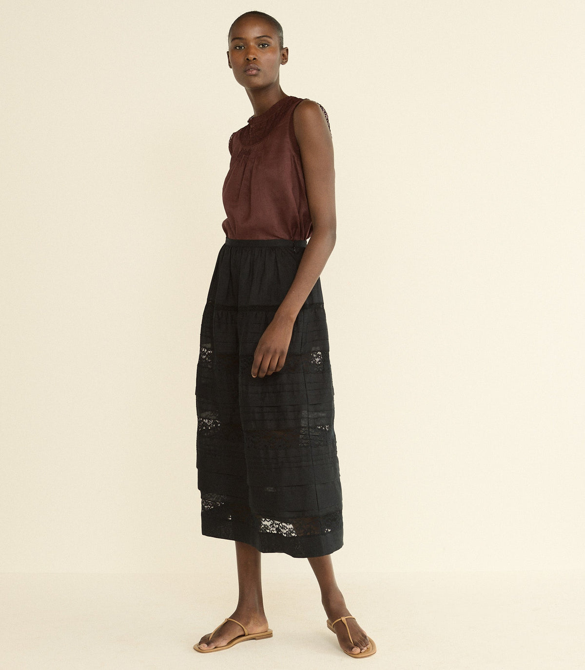 Sidra Skirt in Black - view 2