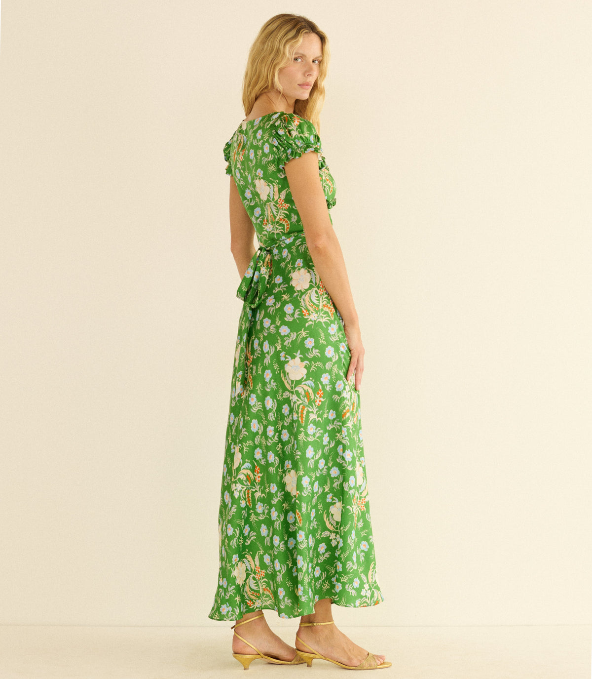 Valerine Dress in Emerald Hollyhock Hills - view 5